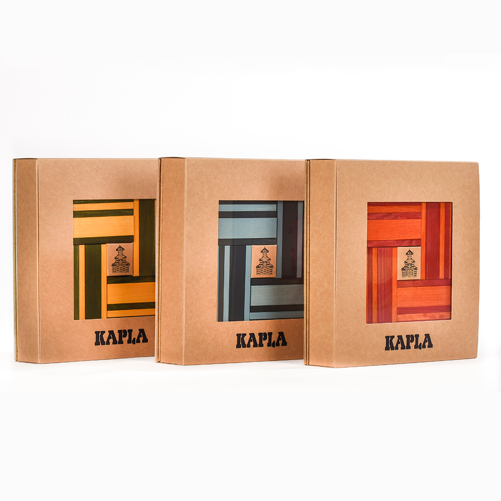Kapla - Livre et couleurs orange et rouge - Briques et blocs - Rue du  Commerce